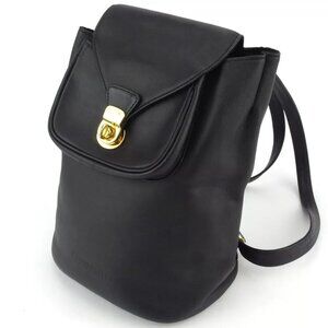 LEONARD back pack logo leather Authentic used C3926